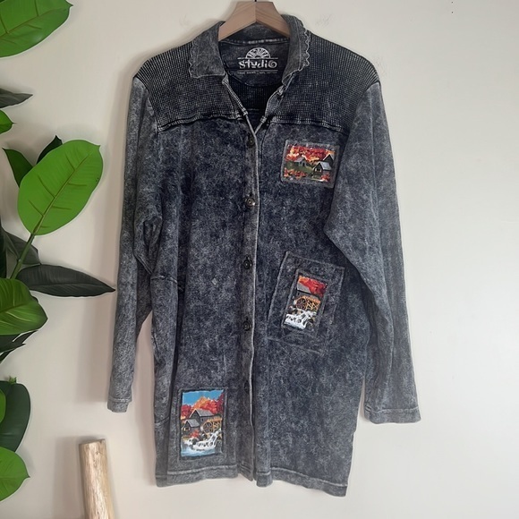 Produce Studio Button Down‎ Cotton Long Sleeve Size Large - Picture 3 of 10